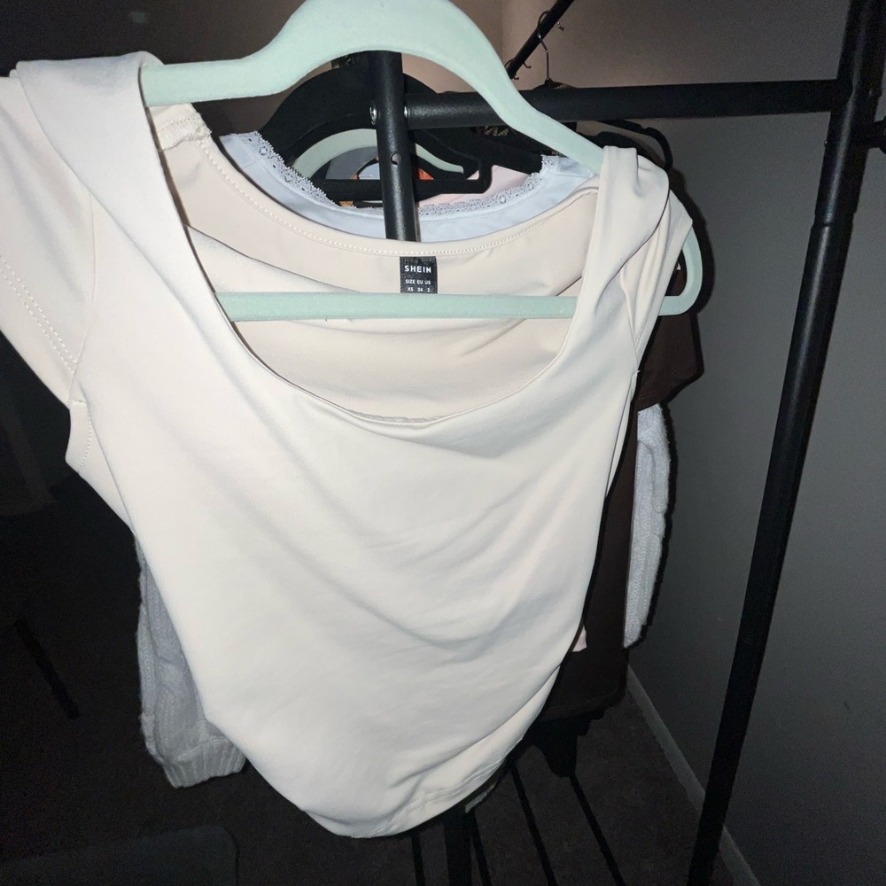 SHEIN Cream Sleeveless Top